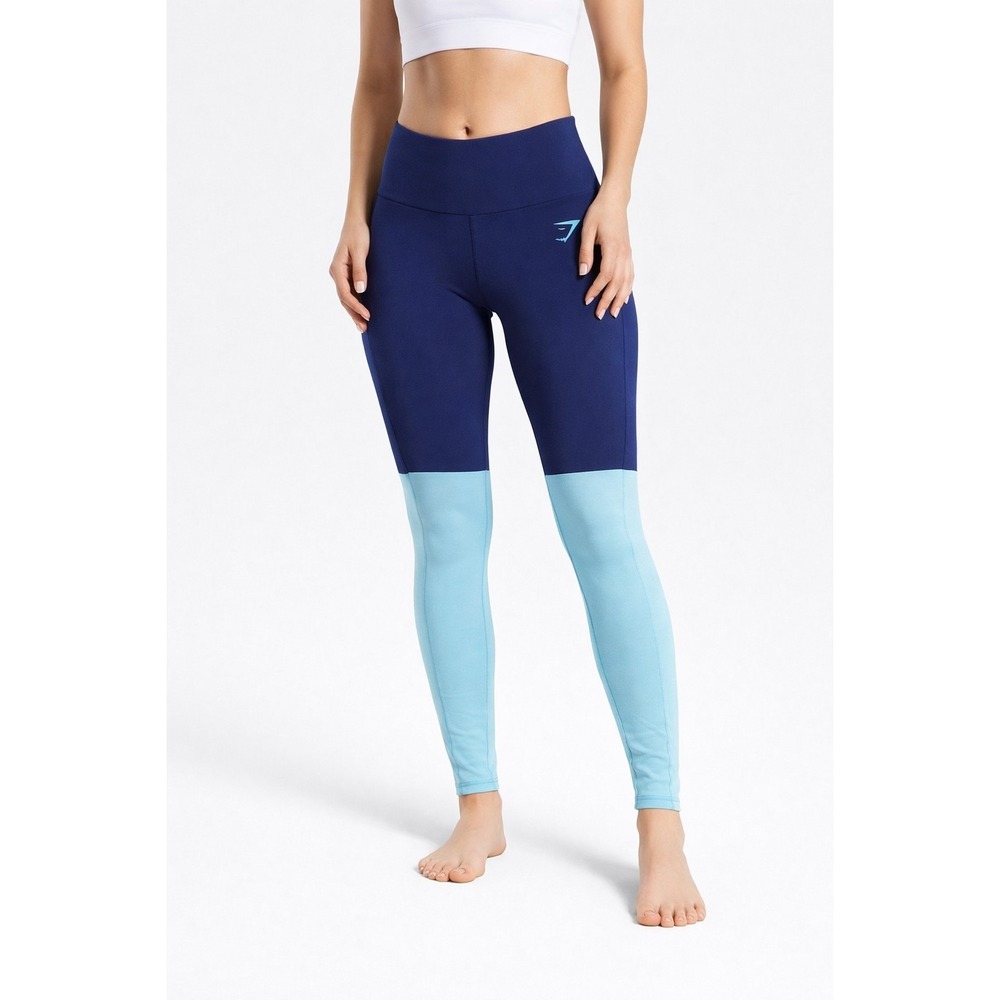 Gymshark Crossover Leggings Heart On Rear Blue Workout Ready Women's size MEDIUM